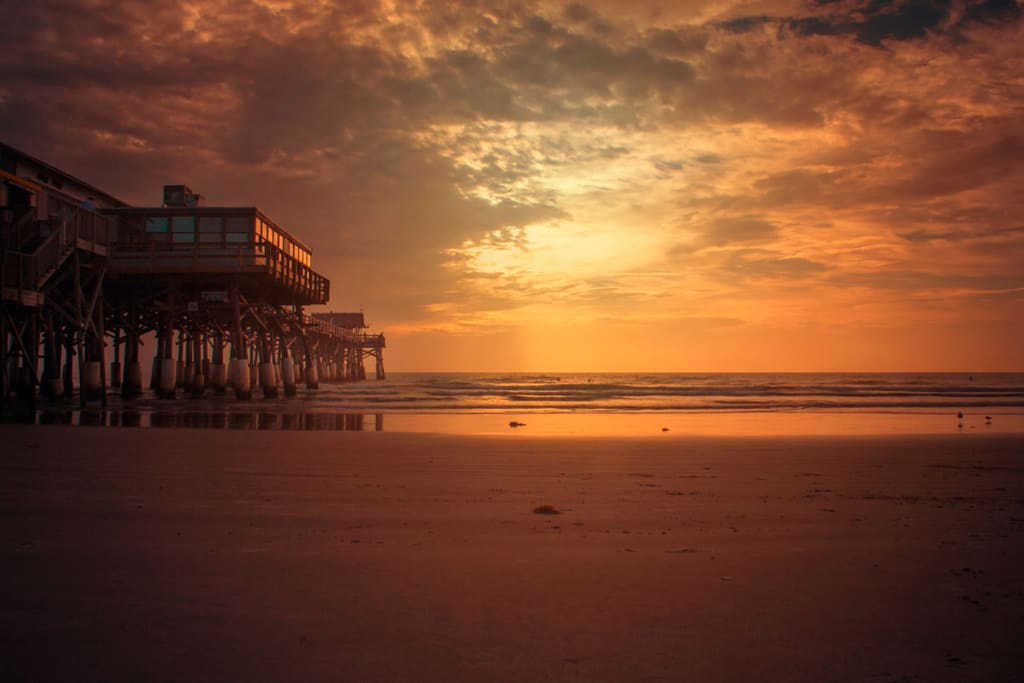 Cocoa Beach Pier at sunset
